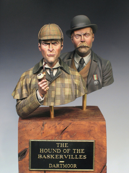 1/30 Lot Sherlock Holmes and Dr Watson British detective Tin Metal Figure 65 mm 
